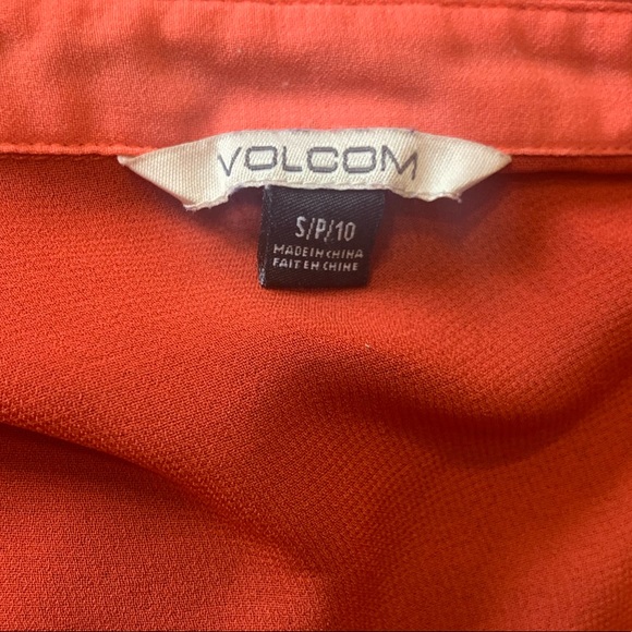 Volcom button down sheer orange and salmon colour - Picture 4 of 4